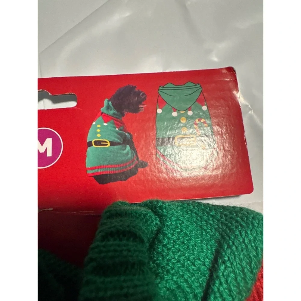 Vibrant Life Pet Sweater Medium Elf Costume Dog Cat‎ Holiday Apparel